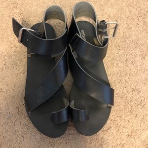 Black Target Sandals- 8 & 1/2
